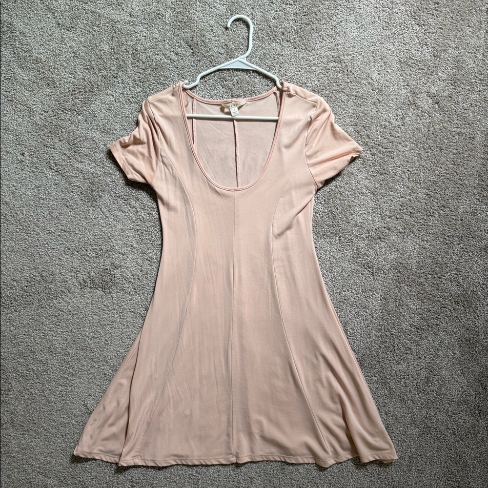 Blush pink mini dress